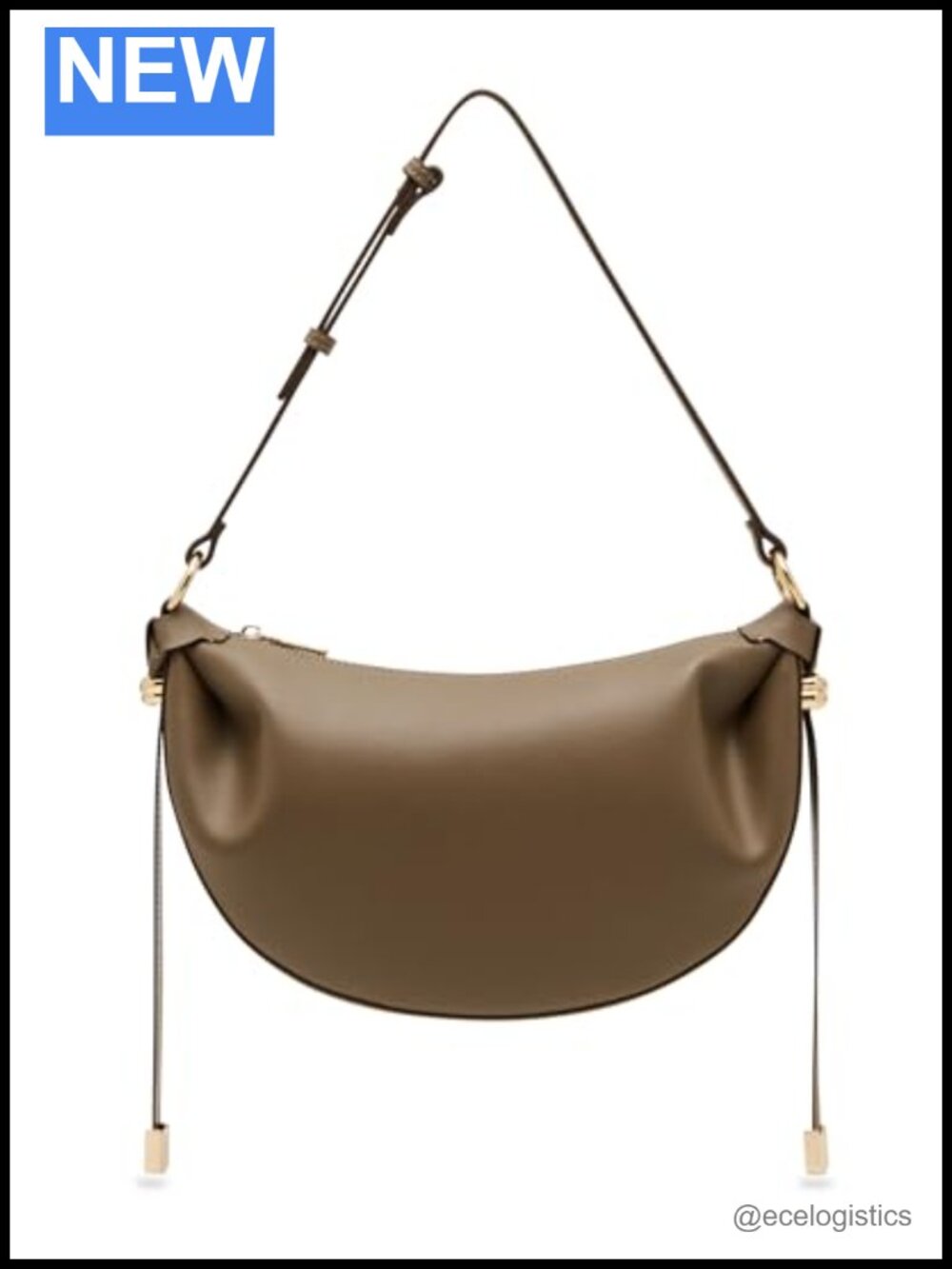 Anne Klein Crescent Hobo Shoulder Bag Polyvinyl Chloride